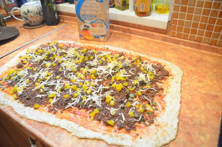 Пицца-рулет «stromboli» на мультизлаковом тесте: шаг 7