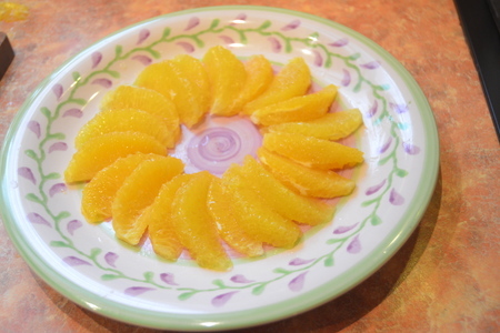 Салат из апельсинов с маслинами "солнечный цветок": шаг 3
