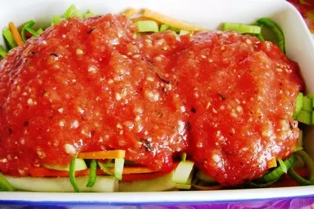 Стручковая  фасоль, запеченная с овощами.: шаг 3