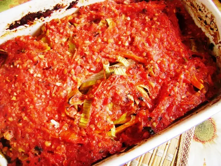 Стручковая  фасоль, запеченная с овощами.: шаг 4