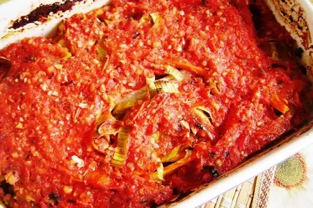 Стручковая  фасоль, запеченная с овощами.: шаг 4