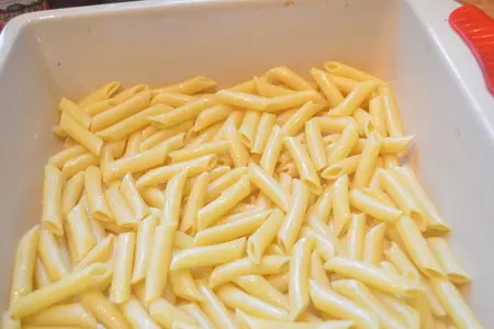 Лазанья из пенне с почками и соленым огурцом: шаг 4