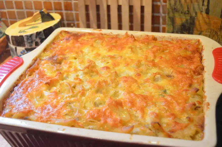 Лазанья из пенне с почками и соленым огурцом: шаг 9