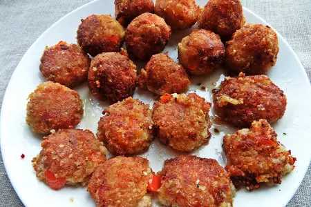 Колобки из спагетти с сыром: шаг 8