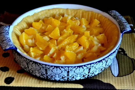 Кокосовый тарт с яблоками и апельсином: шаг 3