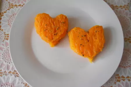 Тыквенные сердечки с креветками: шаг 4