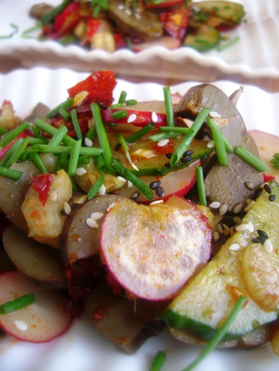 Ароматный салат из почек с овощами по-китайски: шаг 5