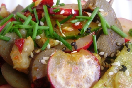 Ароматный салат из почек с овощами по-китайски: шаг 5