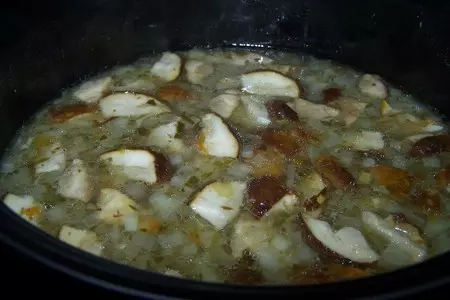 Щи из щаницы с белыми грибами: шаг 5