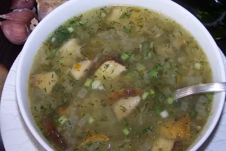 Щи из щаницы с белыми грибами: шаг 7