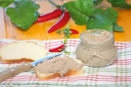 Паштет "шелковый" индюшино-печеночный с шампиньонами: шаг 7