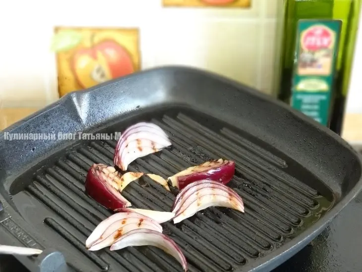 Теплый салат-гриль из овощей с гребешками: шаг 3