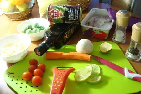 Рыба морская ,запечённая с овощами: шаг 1