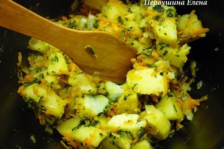 Картошка с морковью и шпинатом: шаг 12