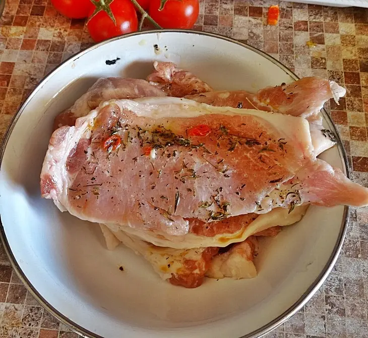 Свинина с овощами на мангале.: шаг 3