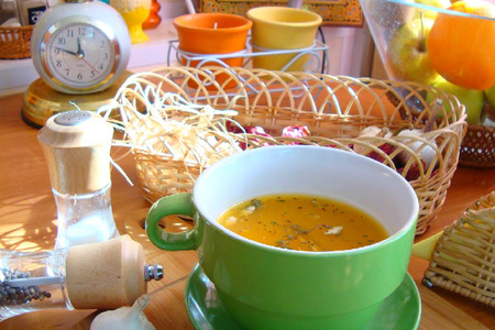 Тыквенный,постный суп с тимьяном.: шаг 9