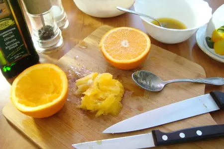Салат с курицей,авокадо и апельсином.: шаг 5