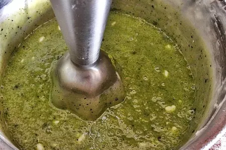 Мороженое с чаем матча и зелёными оливками.: шаг 4