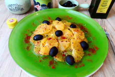 Салат с маслинами и апельсинами.: шаг 4