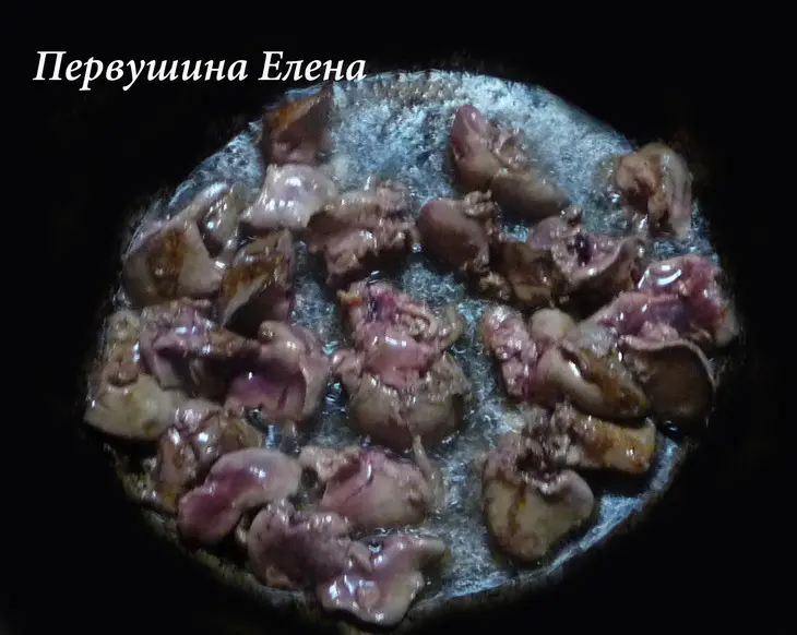 Куриная печень с капустой "васаби": шаг 6