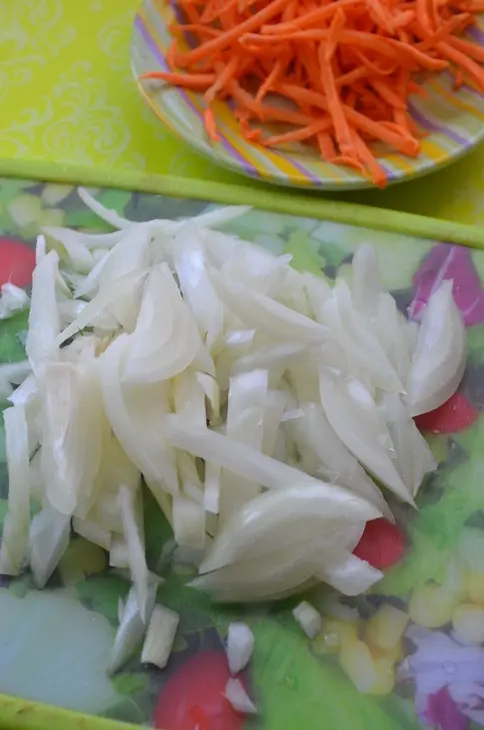 Киноа с квашеной капустой: шаг 2
