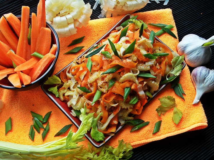 Рисовая лапша с морковью и сельдереем (для поста): шаг 9