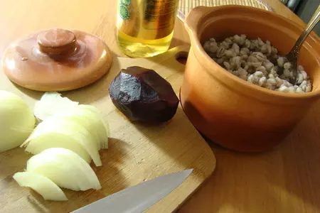 Перловая каша со свёклой (еда в пост): шаг 1