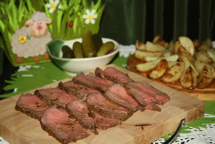 Roast beef marinade medium rare (ростбиф слабой прожарки в маринаде): шаг 16