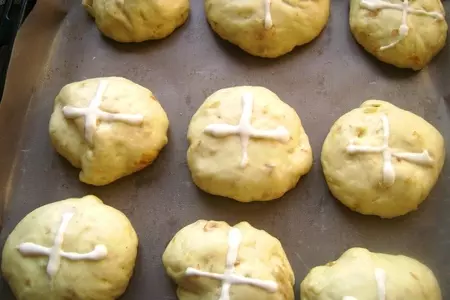 Ароматные крестовые булочки (hot cross buns) или пасха по-английски: шаг 2