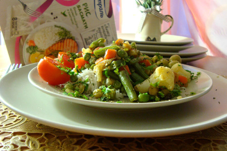 Рис басмати от мистраль с овощным ассорти "весенние овощи": шаг 4
