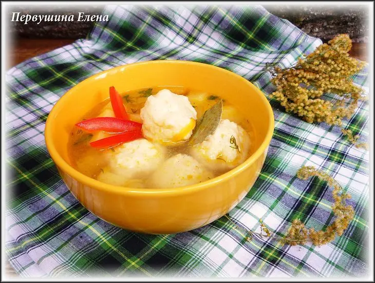 Куриный суп с сырно-рисовыми клецками: шаг 13