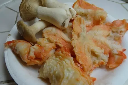 Королевский краб, для королевской пасты с грибами: шаг 3