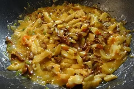 Королевский краб, для королевской пасты с грибами: шаг 6