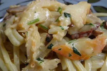 Королевский краб, для королевской пасты с грибами: шаг 8