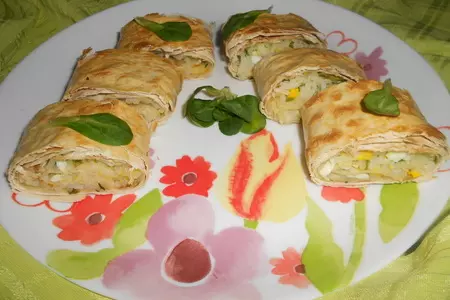 Рулет с рисом и яйцом: шаг 9