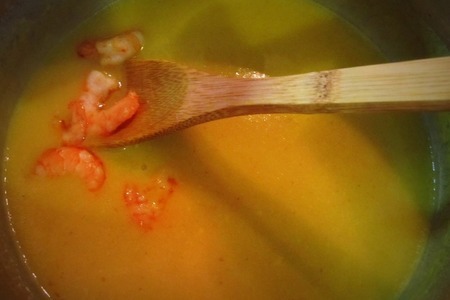 Пряный, имбирный крем-суп из картофеля с креветками: шаг 5