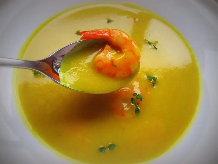 Пряный, имбирный крем-суп из картофеля с креветками: шаг 7