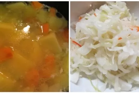 Густой картофельный суп с квашеной капустой и беконом: шаг 2