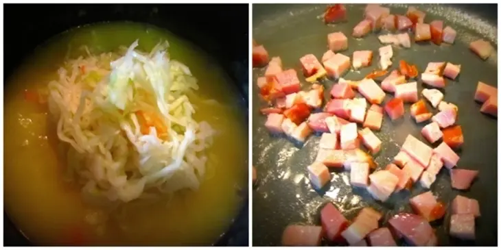 Густой картофельный суп с квашеной капустой и беконом: шаг 3