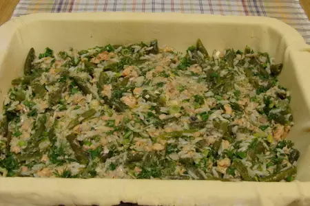 Пирог с рисом, фасолью и рыбой: шаг 5
