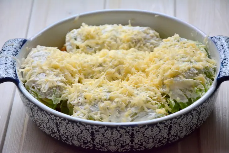 Рулетики из пекинской капусты с мясом и сладким перцем: шаг 8