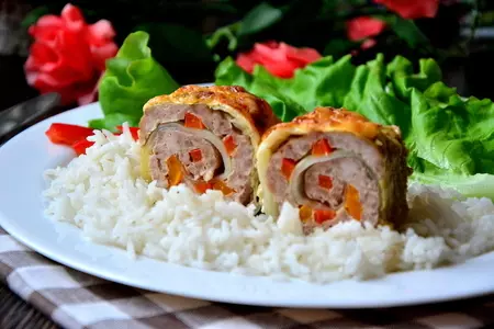Рулетики из пекинской капусты с мясом и сладким перцем: шаг 11