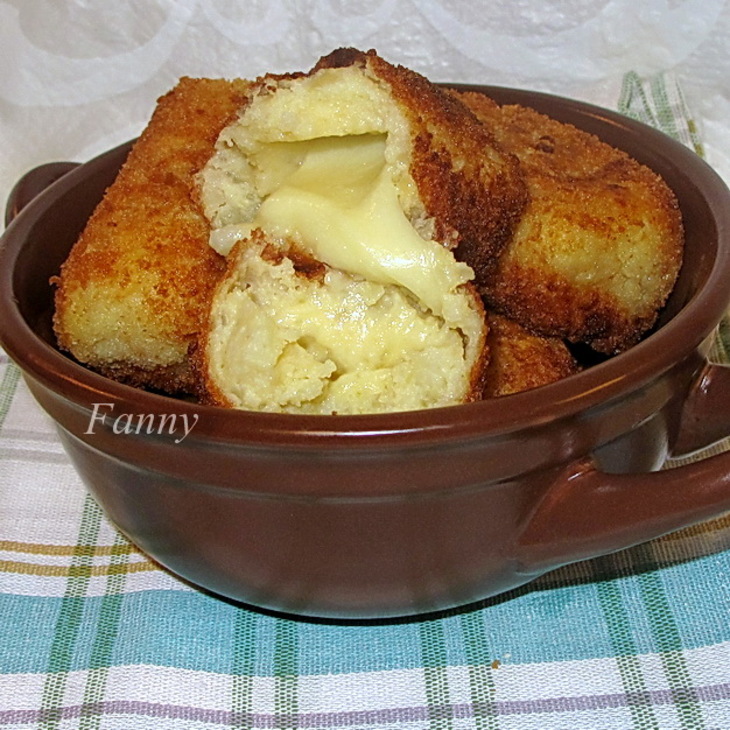 Картофельные крокеты с моцареллой - crocchette di patate e mozzarella: шаг 6