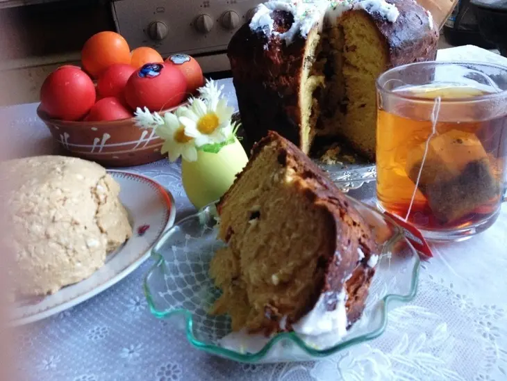 Кулич с шафраном и клюквой на сливках: шаг 13