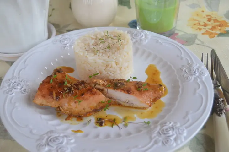 Пикантная курица в апельсиновом соке с рисом "басмати" от "мистраль" за 20 минут: шаг 9