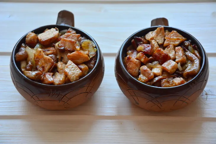 Рис с грибами и свининой под сырной корочкой: шаг 9