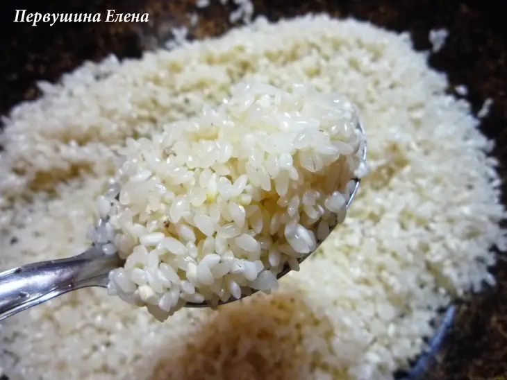 Рассыпчатый рис с беконом и шпинатом: шаг 6