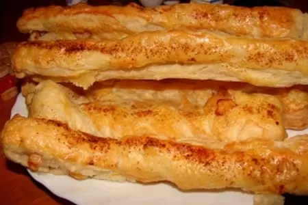 Ветчинно- сырные палочки: шаг 4