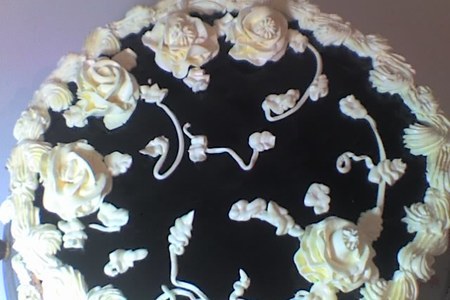 Торт медок с розами: шаг 1