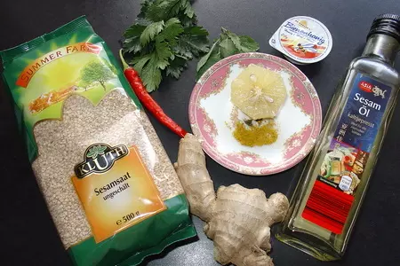 Креветка „брошь“с цветной капустой: шаг 1